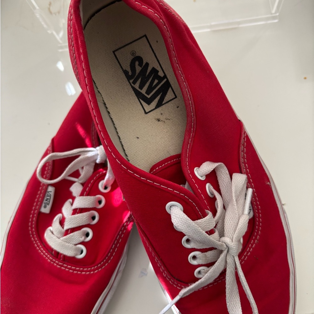 Vans Bold Red Canvas Shoes